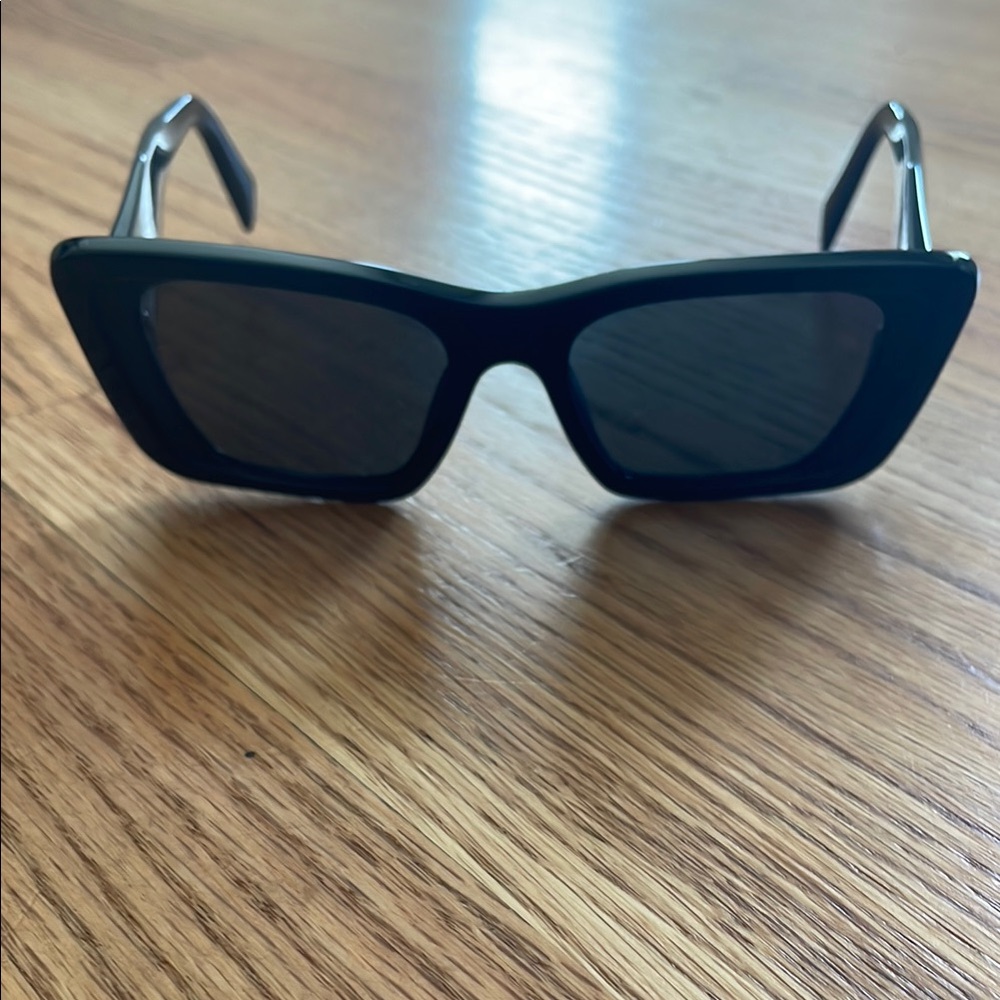 Prada Black Rectangular Sunglasses Minimalist Design